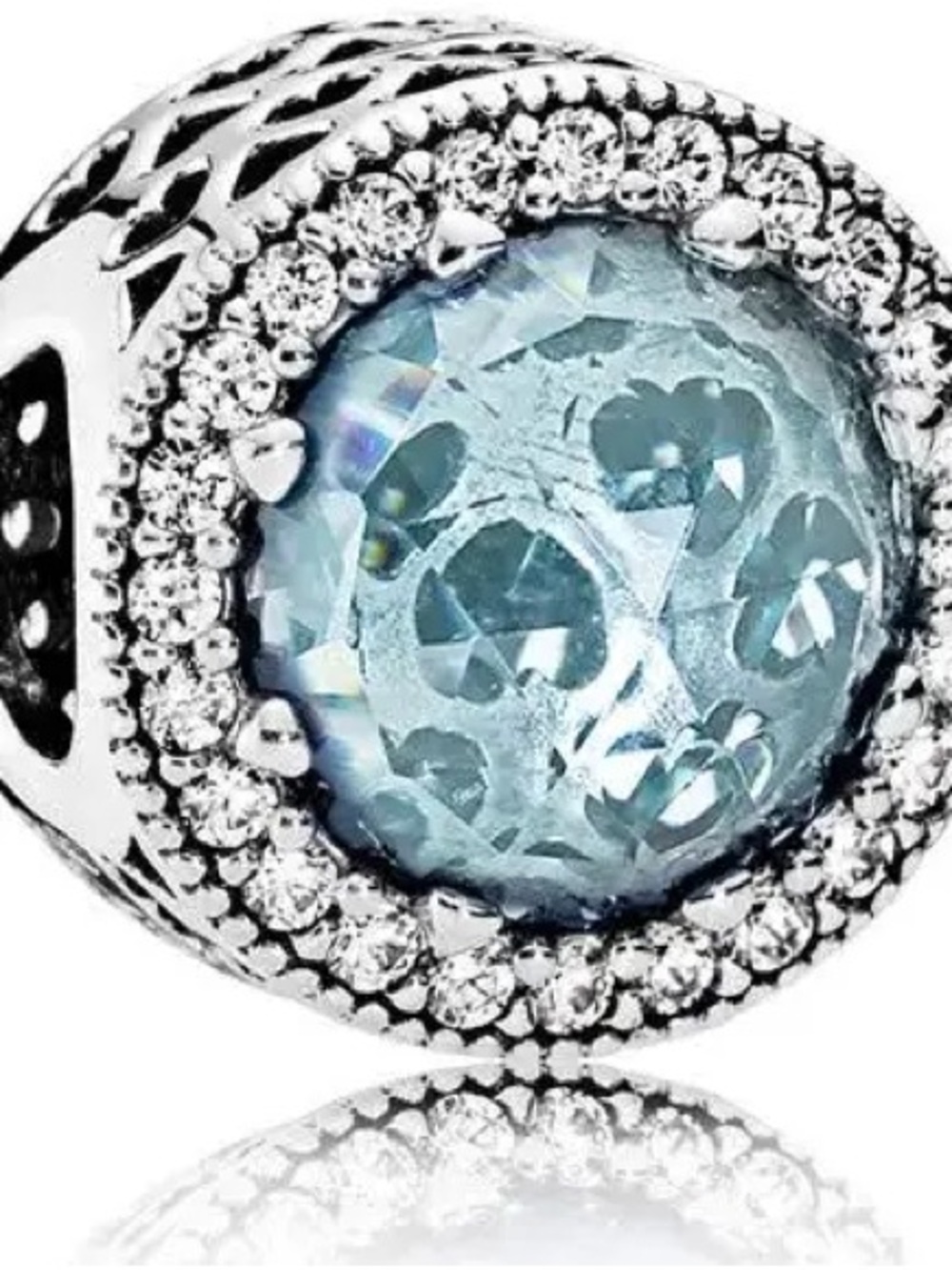 Pandora 2 Retired Radiant Hearts Glacier Blue Charms. Matching Pair— PLS Read!